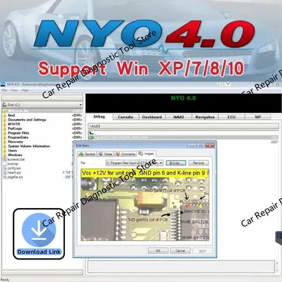 2017 NYO4.0 Support Win7/8/10 Full Database Auto Repair Software for Airbag Car Radio Dashboard IMMO