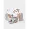 Damenschuhe mit roségoldenen Metallic-Absätzen, Brautparty-Schuhe, Abendgarderobe