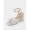 Damenschuhe mit roségoldenen Metallic-Absätzen, Brautparty-Schuhe, Abendgarderobe