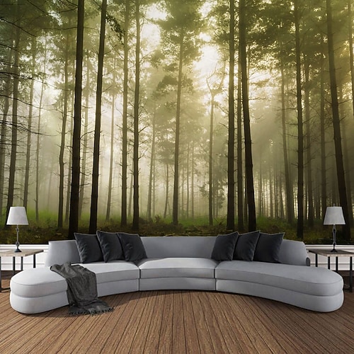Landschaft Wald hängen Wandteppich Kunst große Wandteppich Wandbild Dekor Fotografie Hintergrund Decke Vorhang Haus Schlafzimmer Wohnzimmer Dekoration Image