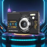 COM1950s Camcorders Video Camera 4K 64Mp Hd Digital Camera 2.8Inch Portable Travel Take Photos and Videos Camcorder 18X Auto Focus Flash Light Student Camera Christmas Parent Child Gift