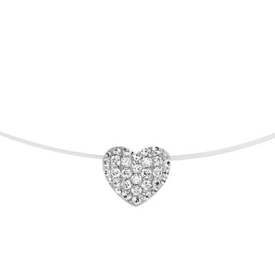 Smart Jewel - Collier Anhänger Herz, Silber 925 Ketten 1 ct Silber