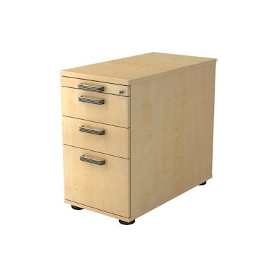 Hammerbacher Standcontainer 80cm 2 Schub 1 Hängeregistratur Schloss Streifengriff Ahorn Image