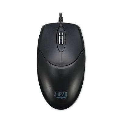 Adesso Three-Button Desktop Optical Scroll USB Mouse, USB 2.0, Left/Right Hand Use, Black (ADEHC3003US) Each