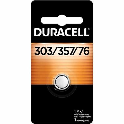 Duracell 303/357 Silver Oxide Battery, 1.5 V (DURDL303357CT) Case of 6 Duracell®