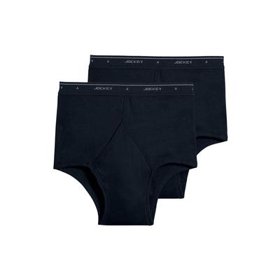 Men's Big & Tall Classic Brief 2-Pack by Jockey in Black (Size 60)