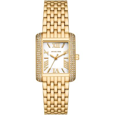 Quarzuhr MICHAEL KORS "EMERY", gold (goldfarben, weiß), Armbanduhren, Damen, Armbanduhr, Damenuhr, analog, Edelstahlarmband Image