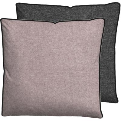 Kissenbezug BIBERNA "Hermal Flanell mit Reißverschluss, Melange-Optik, Wendekissenbezug", lila (brombeer), B:40cm L:40cm, Flanell, Obermaterial: 100% Baumwolle, Kissenbezüge, Feinflanell, Made in Germany zertifiziert, kuschelig weich, mit Paspel Image