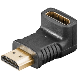Goobay 51727 HDMI™ Winkeladapter, vergoldet, HDMI™-Buchse (Typ A), Schwarz - HDMI™-Buchse (Typ A) > HDMI™-Stecker (Typ A) 270° Image