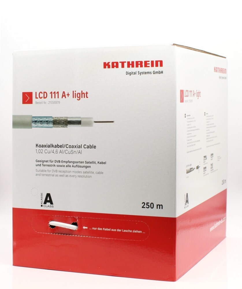 250 Mtr. Kathrein Koaxialkabel LCD111A+lig/250m Eca 215500019 Image