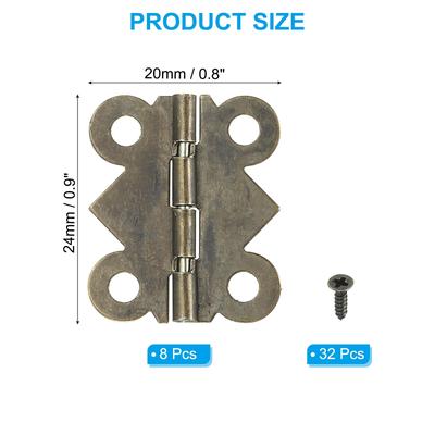Small Jewelry Hinge 7/8 inch, 180-degree Butterfly Hinge