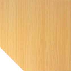 Hammerbacher Verkettungsplatte trapezform 120x120cm mit Fuß Buche/Chrom Image