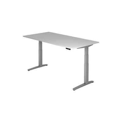 Hammerbacher Sitz-Steh-Schreibtisch elektrisch 200x100cm Grau/silber Image