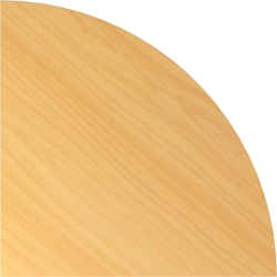 Hammerbacher Viertelkreis 80x80cm mit Systembohrung Buche Image