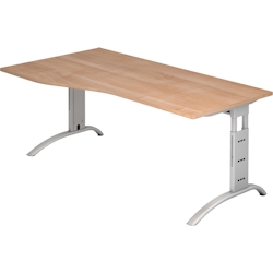 Hammerbacher Schreibtisch 180x100/80cm höhenverstellbar bis 85cm Nussbaum Image