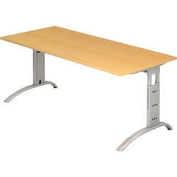 Hammerbacher Schreibtisch 180x80cm höhenverstellbar bis 85cm Buche Image