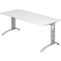 Hammerbacher Schreibtisch 180x80cm höhenverstellbar bis 85cm Weiß Image