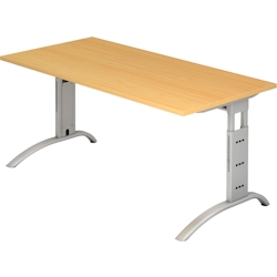 Hammerbacher Schreibtisch 160x80cm höhenverstellbar bis 85cm Buche Image