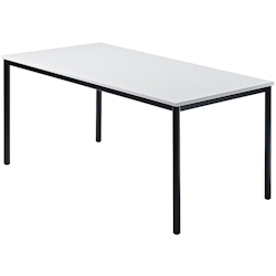 Hammerbacher Besprechungstisch 1600x800mm Grau Fuß Vierkantrohr schwarz Image