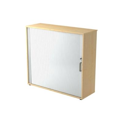 Hammerbacher Rollladenschrank 3OH BxTxH 120x40x110cm Griff SG Ahorn/Silber