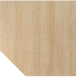 Hammerbacher Verkettungsplatte trapezform 120x120cm mit Konsole/Fuß Eiche/Weiß Image