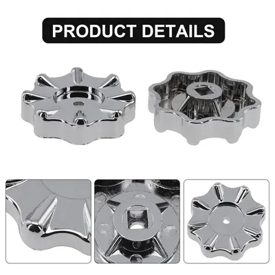 2pcs Knob Handles Square Mounting Port Wheel Handle 13mm Height Faucet Handles For Air Conditioner Manifold Gauges