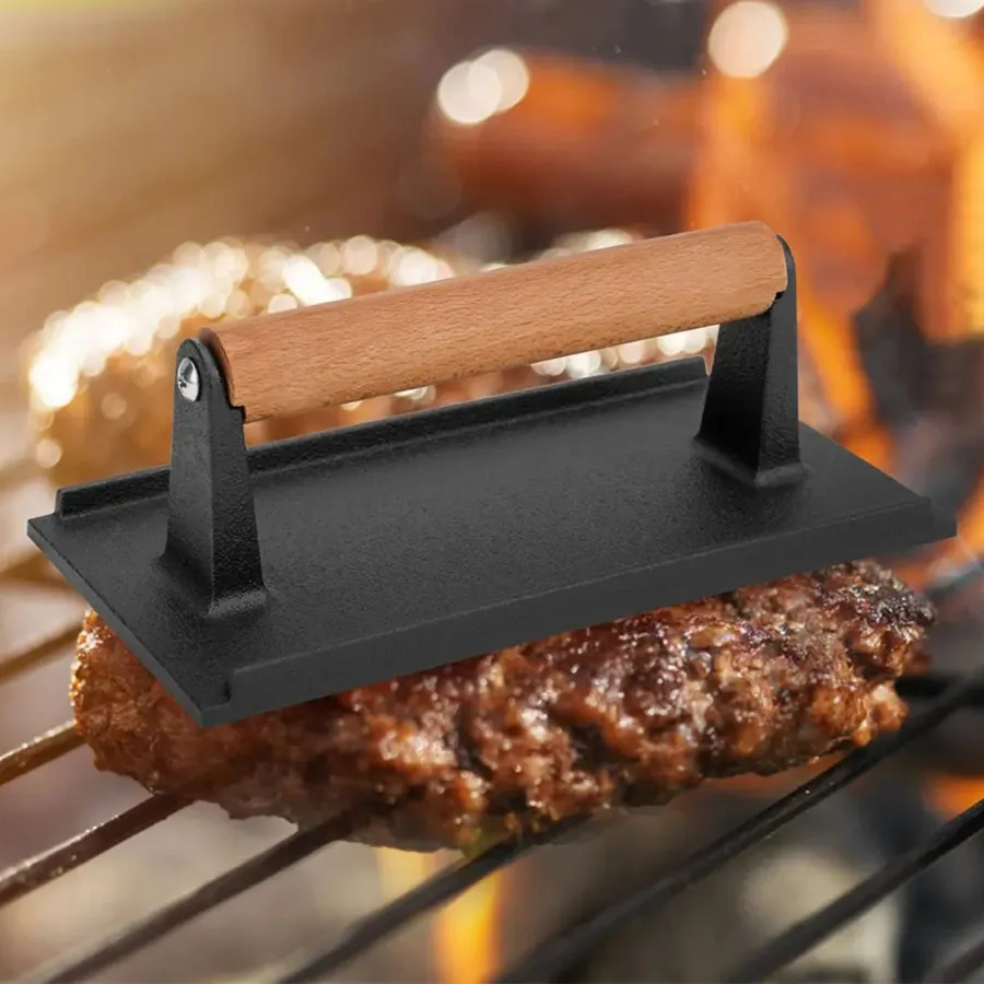 1 STÜCK Gusseisen Druckplatte unbeschichtete Eisenplatte Grill gebratener Tintenfisch Grill Outdoor Picknick Gusseisen Druckplatte Werkzeug