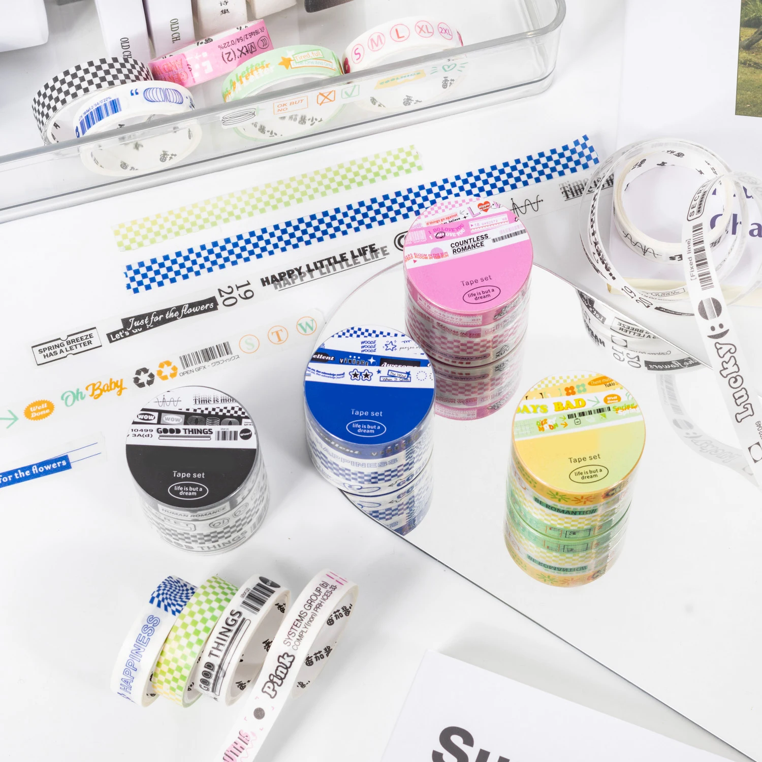 Mr. Paper 4Style 1Rolle/Beutel Freedom Piece Series Klebeband-Set DIY-Handbuch Scrapbook Fotorahmen Kalender Tagebuch Image