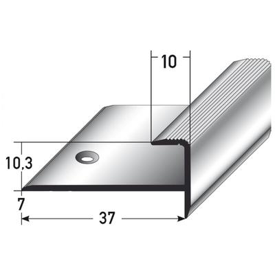 Einfass- & Abschlussprofil Aluminium 37 x 10.3 x 1000 mm Bronze Dunkel Einschubprofil