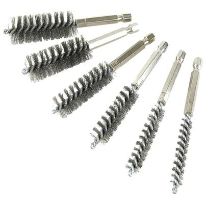 Keyoung - 6 Stück Drahtbürste Bohrmaschine, Edelstahl-Reinigungsbürste mit Sechskantstange 1/4, Image