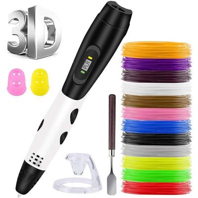 Tigrezy 3D-Stift, 3D-Stift + Pla-Filament-Set, 3D-Stifte mit LCD-Display + 12-farbiges 3D-Filament