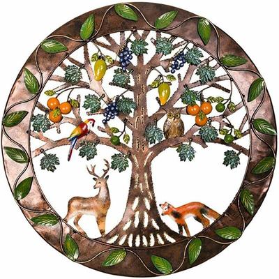 Wanddekoration "Baum des Lebens" aus Holz, Wandkunst "Baum des Lebens", Metallbaum-Familienschild,