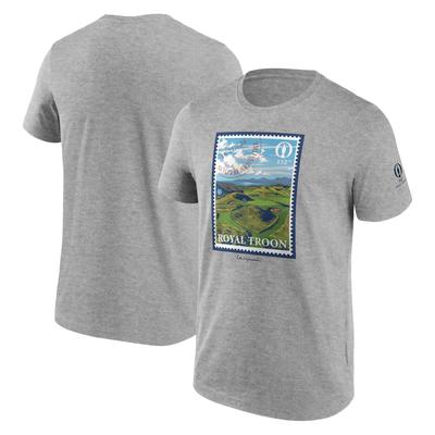 The 152nd Open Royal Troon Postage Stamp Lee Wybranski T-Shirt - Grau Image
