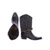 felmini Damen Stiefel, Gr. 40, schwarz, Leder