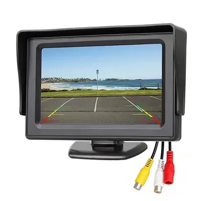 4.3 Inch Screen Rear View Camera Monitor Screen Reversing Camera with 2 Way AV Car Monitor for Car