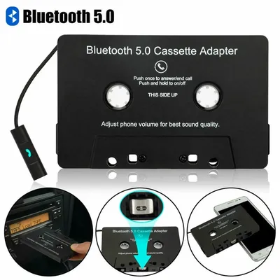 Bluetooth AUX Audio Adapter Car Wireless Cassette Tape BT5.0 Converter MP3/SBC/AAC Stereo Player