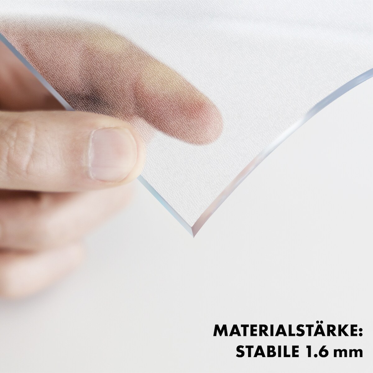 KARAT Tischfolie Crystal nach Maß Transparent Mattiert mit abgeschrägter Kante 115 x 245 cm Image