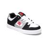 Sneaker DC SHOES "Pure", Kinder, Gr. 11,5(28,5), schwarz-weiß (weiß, schwarz, rot), Obermaterial: Leder / Futter: Textil / Außensohle: Gummi, Schuhe
