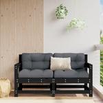 Maisonchic - Lot de 2 Canapés d'angle de jardin, Salon de jardin, Banquette de jardin noir bois de