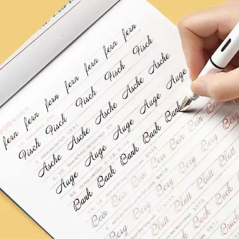 Deutsch/Chinesisch lernen Bücher Kalligraphie-Copybook Standard deutsches Handschrift-Copybook Übungsschreiben Kunst Libros Image