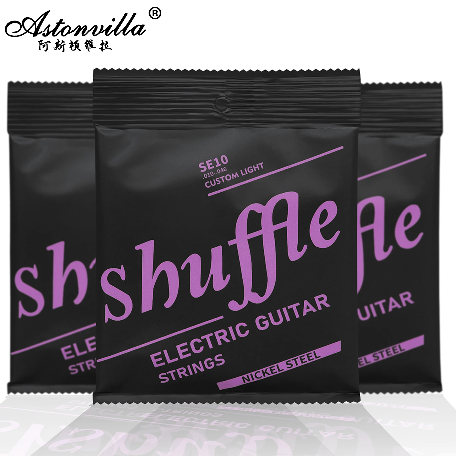 Irin e-gitarren saiten se10 gitarren zubehör & teile 6pcs versilberte nickels tahl ultra dünne beschichtung saiten Image