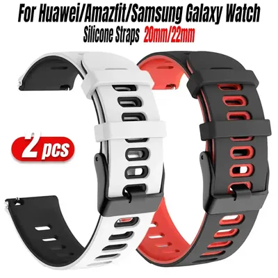 Silikonbänder für Samsung Galaxy Watch 6 Classic 47 mm 43 mm/4 Classic 46 mm 42 mm Armband Galaxy 7 6 5 4 44 mm 40 mm Pro 45 mm Band Image