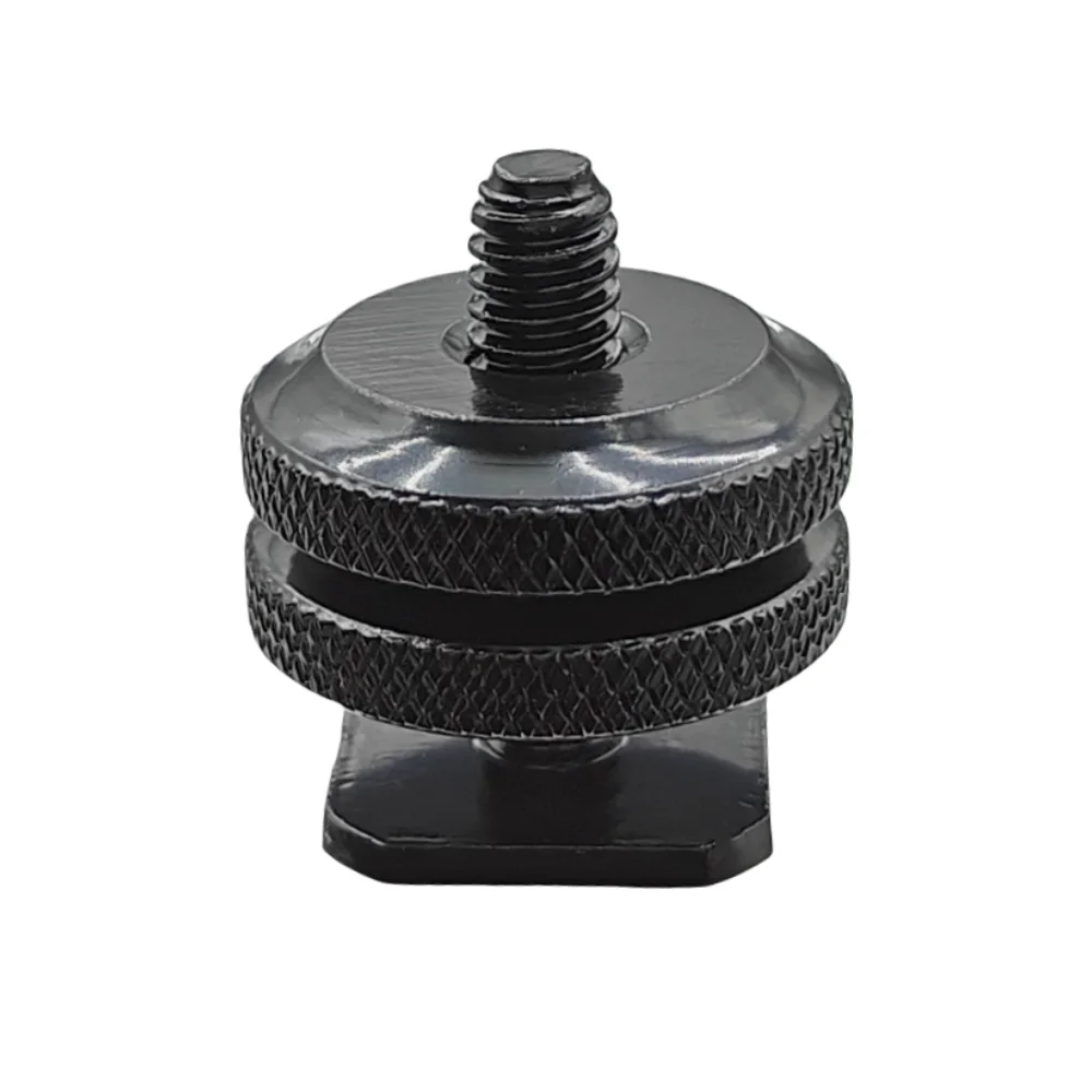 Dual Mutter Kalten Schuh 1/4 Heißer Schuh Montieren Telefon Halter Adapter Halterung Für Doppel-Schicht Kamera Blitzschuh Adapter zubehör Image