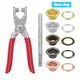 1 Set Set di pinze per occhielli per occhielli, kit di pinze per punzonatrici per occhielli con 100 set di occhielli in metallo da 4 mm, kit di strumenti per occhielli per l'artigianato in pelle
