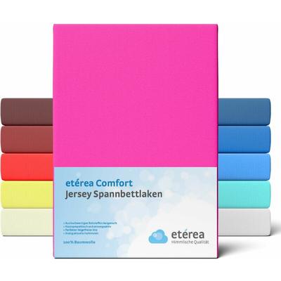 etérea Comfort Jersey Spannbettlaken Pink, 90x200 cm - 100x200 cm