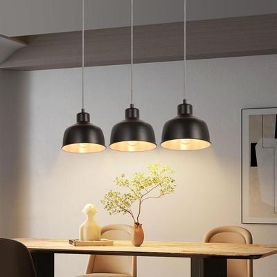 Hängelampe Schwarz Pendelleuchte E27-3 Flammig Esszimmerlampe Hängeleuchte Höhenverstellbar Image