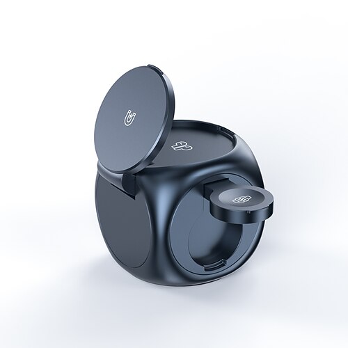 Handy Ladestation Drahtlose Ladestation ASTM Magnetisch 3 in 1 Für Smart Uhr Kompatibel mit allen kabellos aufladbaren Geräten Image