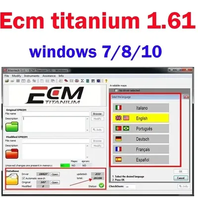 ECM Titanium 1.61 With 26000 + Driver ECM 18259+ Drivers for ecu tool Send download