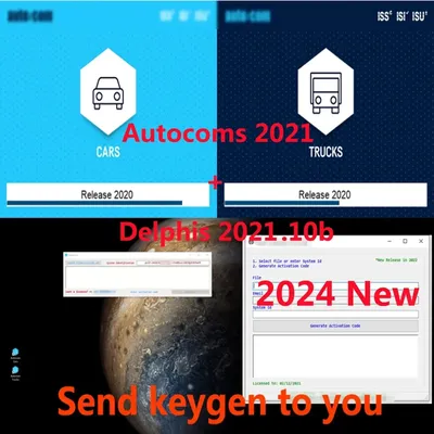 2024 Latest Delphis 2021.10b with keygen Software DS 150 Autocoms 2021.11 Codings OBD2 Diagnostic