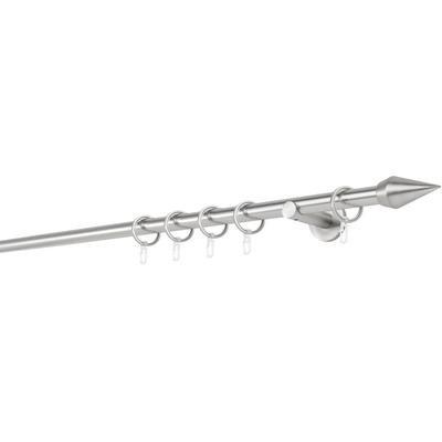 Gardinenstange MYDECO "20mm Point Wandträger 6,5 cm", silber (edelstahlfarben), L:190cm, Gardinenstangen Image